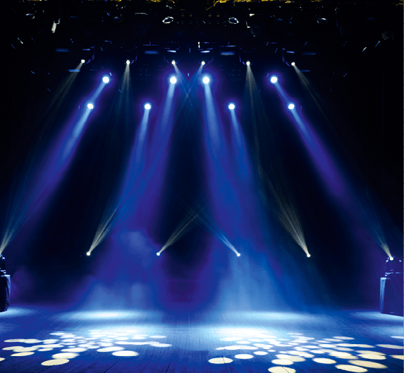 Tests lumière sur scène