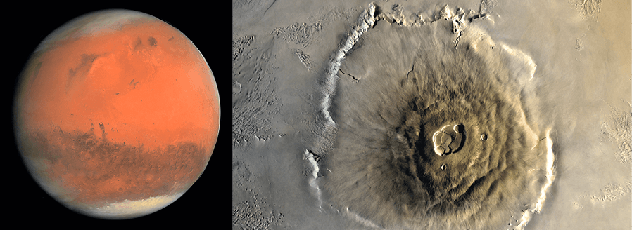 PC - chapitre 19 - Lunette astronomique - exercice 27 - Photographies de Mars et de l'Olympus Mons