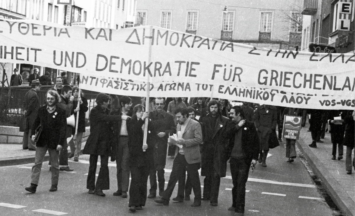 Manifestation à Bonn (Allemagne), 10 mars 1973, photographie anonyme.