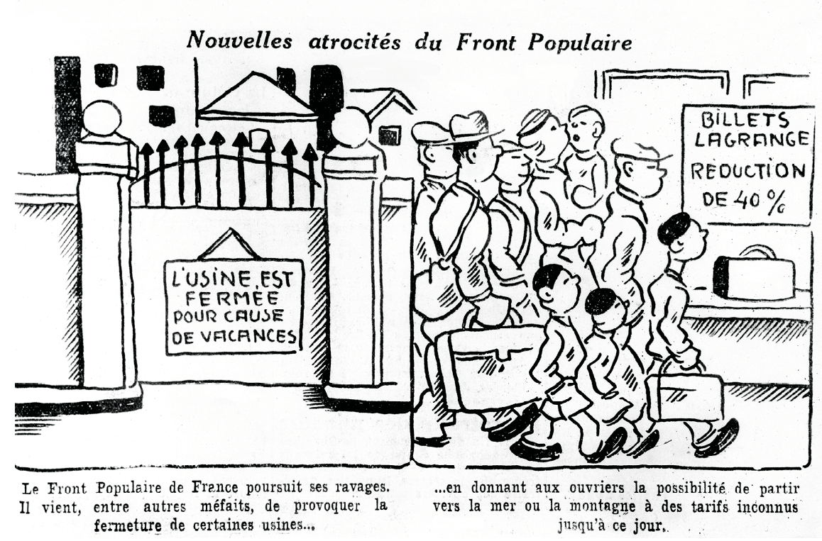 Robert Fuzier, dessin de presse dans le Populaire, 1936.