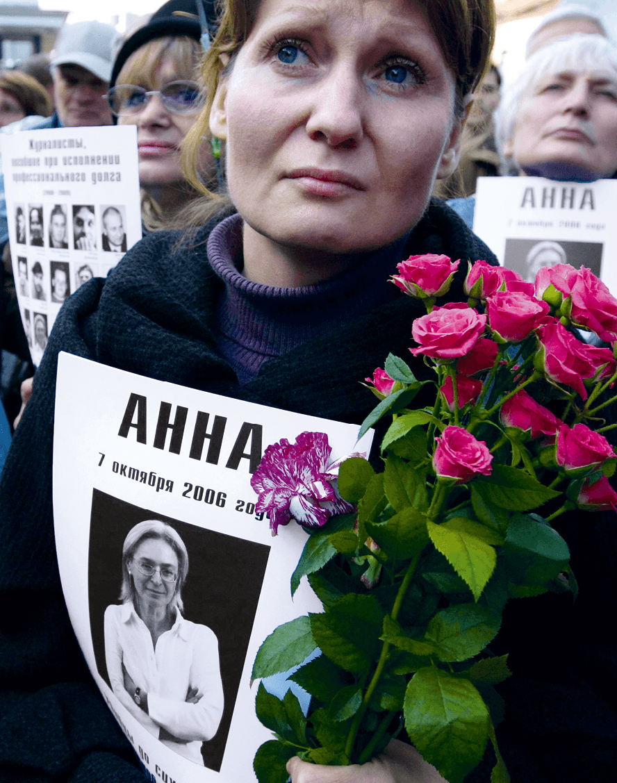 Anna Shevelyova, 2009, photographie. Liberté de la presse menacée en Russie