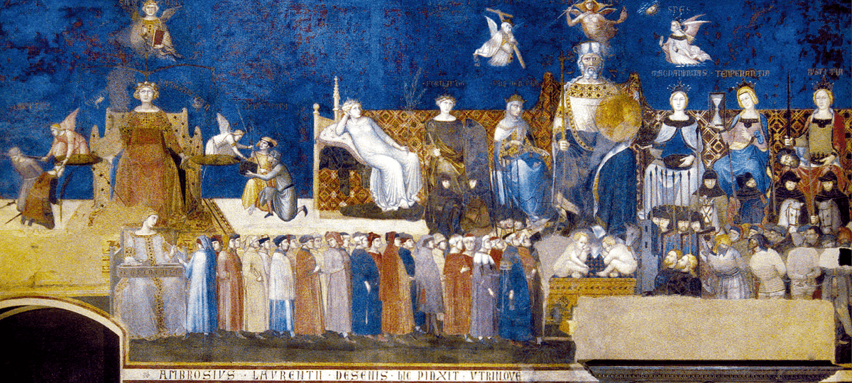 Le bon gouvernement au Moyen Âge : fresque Ambrogio Lorenzetti
