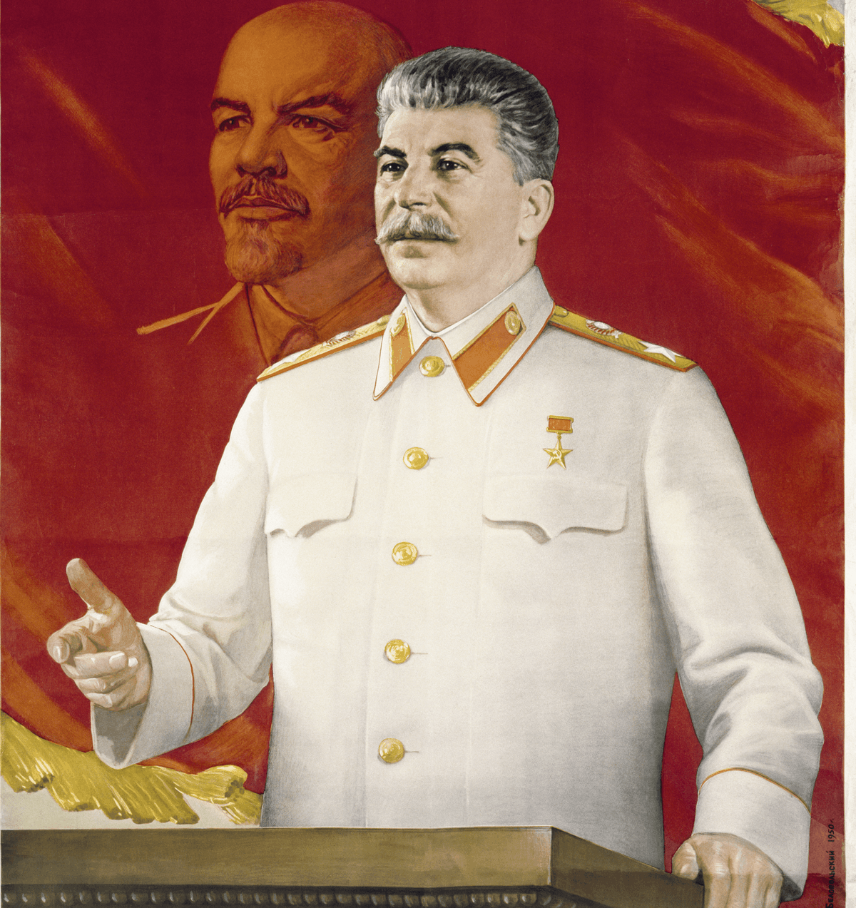Boris Belpodsky, « Nous avançons vers le communisme », 1950, affiche soviétique