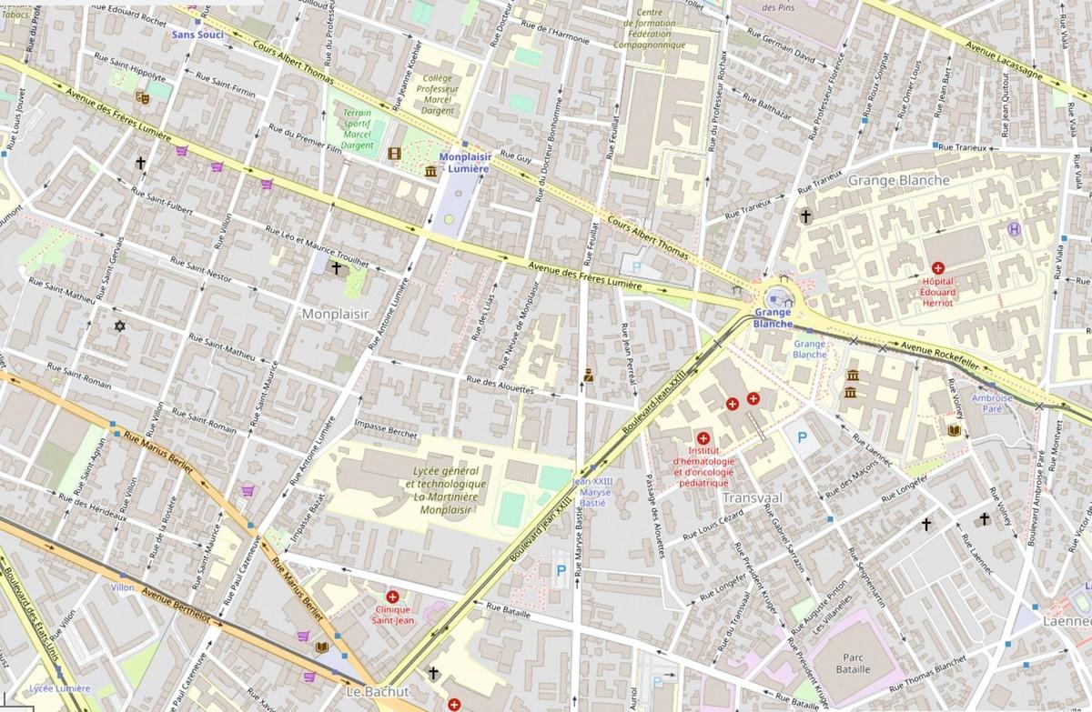 Quartier Lyon OpenStreetMap