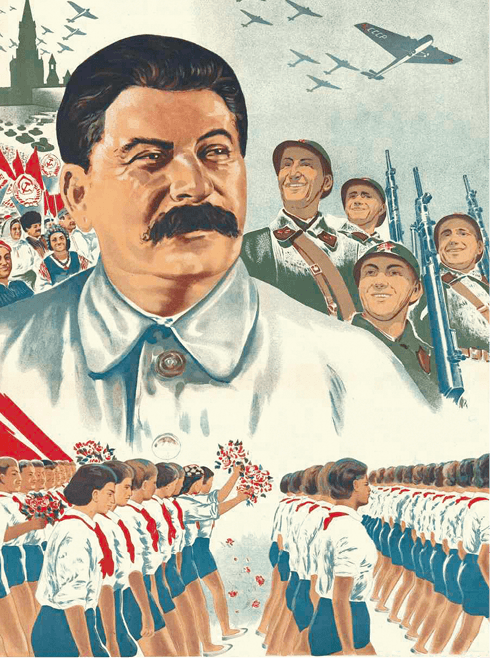 Affiche de propagande à la gloire de Staline, vers 1938