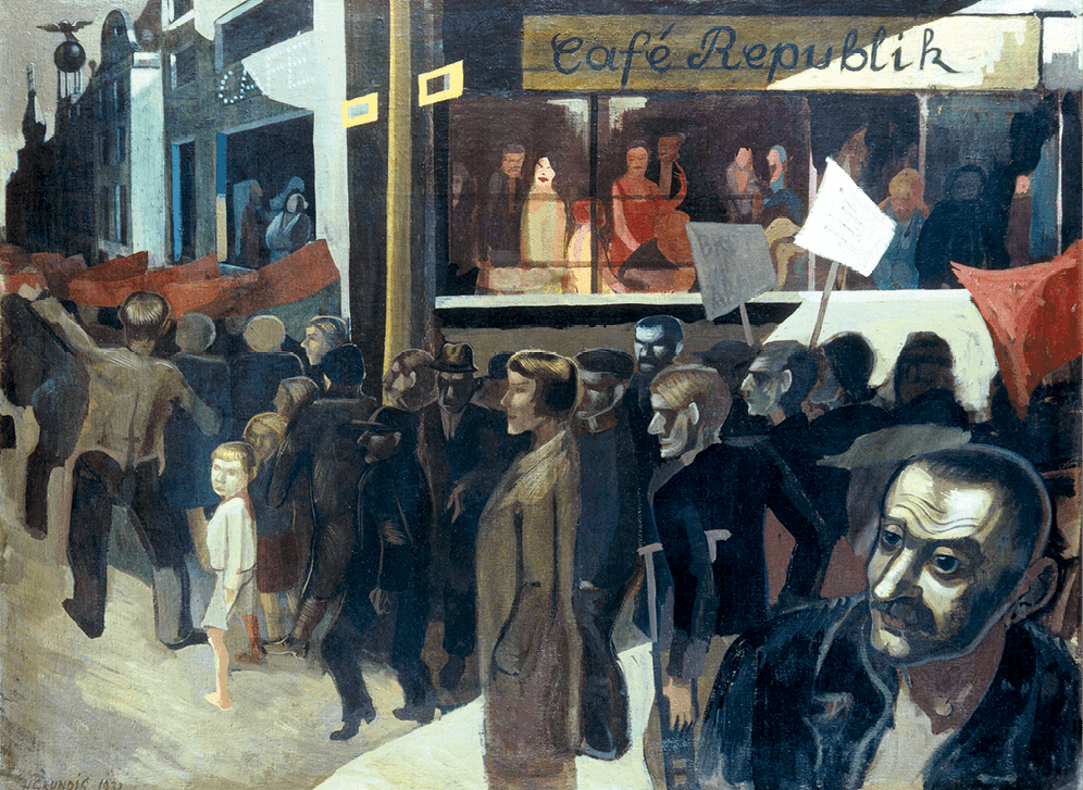 Hans Grundig, La Marche de la faim, 1932, peinture