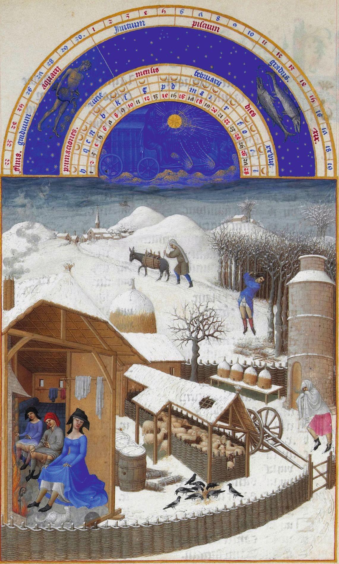 Très Riches Heures du duc de Berry, Février