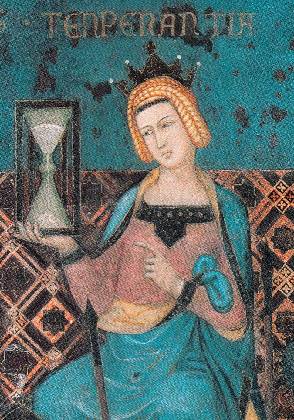 Ambrogio Lorenzetti, Fresque du bon et du mauvais gouvernement, allégorie de la Tempérance