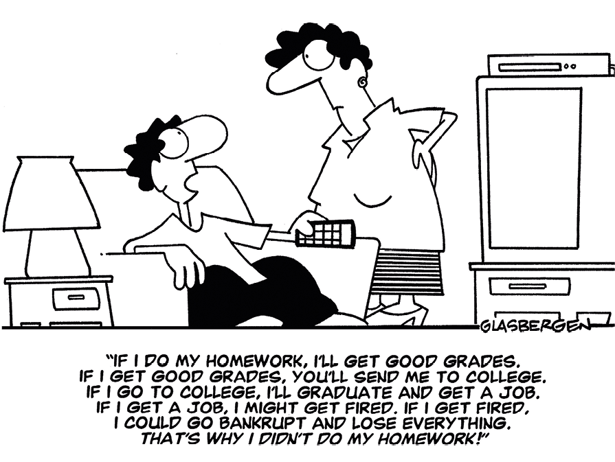 Cartoon, Randy Glasbergen, 2004.
