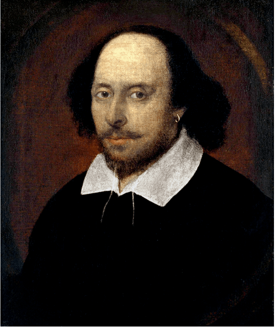 Chandos portrait: William Shakespeare, by John Taylor, 1610.