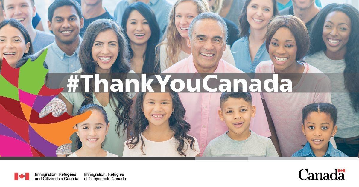 Thank You Canada ad for Immigration, Refugees and Citizenship Canada from 2019