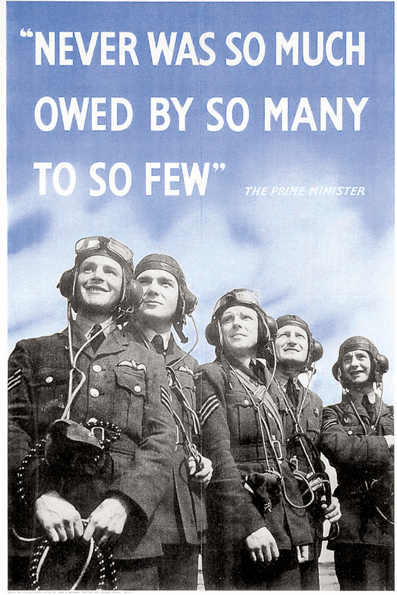 A WWII poster quoting Churchill's words