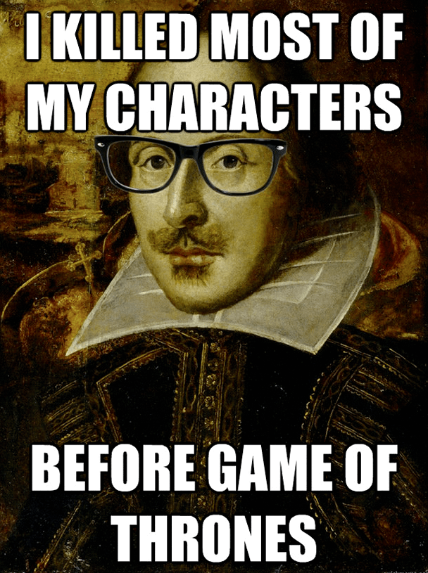 Meme of William Shakespeare.