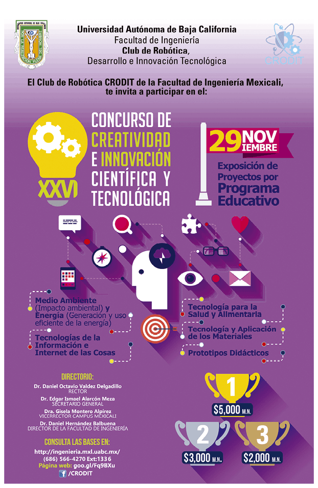 XXV Concurso de Creatividad e innovación científica y tecnológica, Club de Robótica CRODIT, 2018