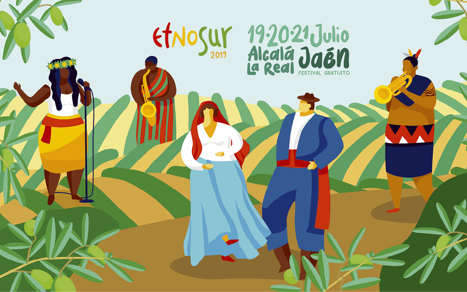 Cartel del festival Etnosur, Jaén, 2019.
