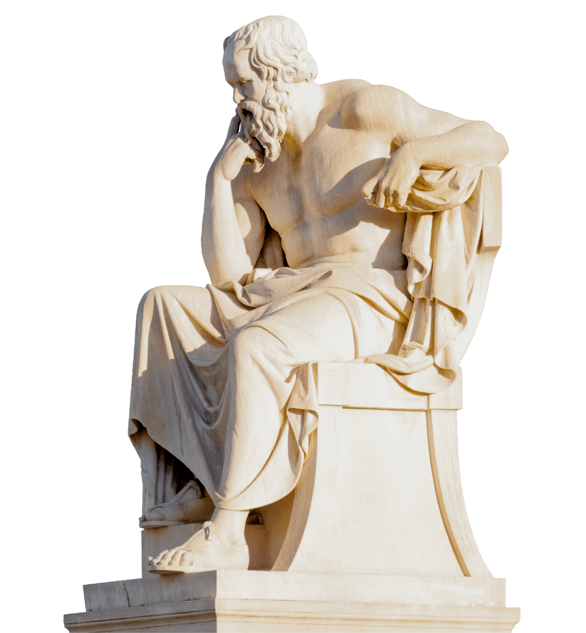 Statue de Socrate devant l'académie d'Athènes réalisée par Leonidas Drosis, 1885.
