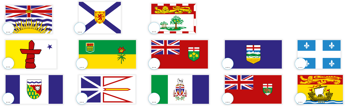 Différents drapeaux