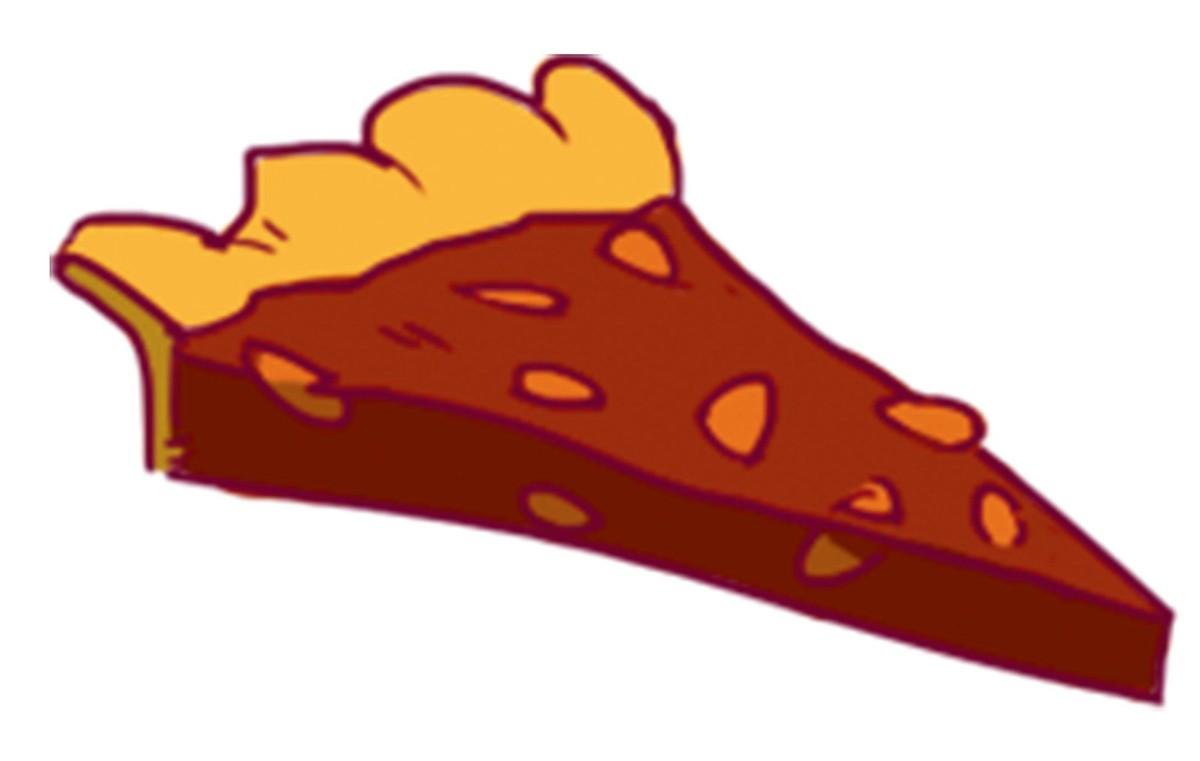 Illustration d'une tarte à la noix de pécan.