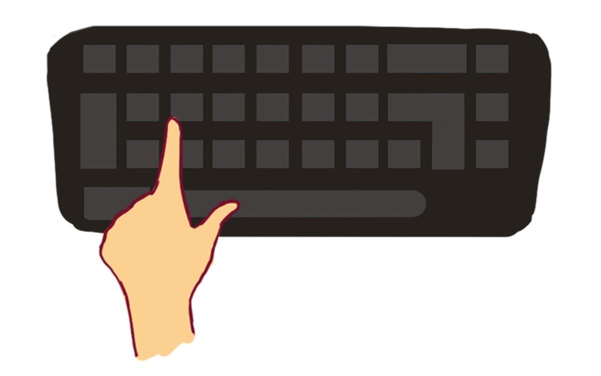 Ecrire sur un clavier d'ordinateur