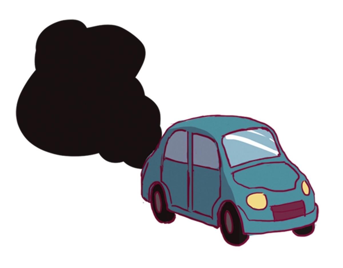 Voiture qui a une fumée noire