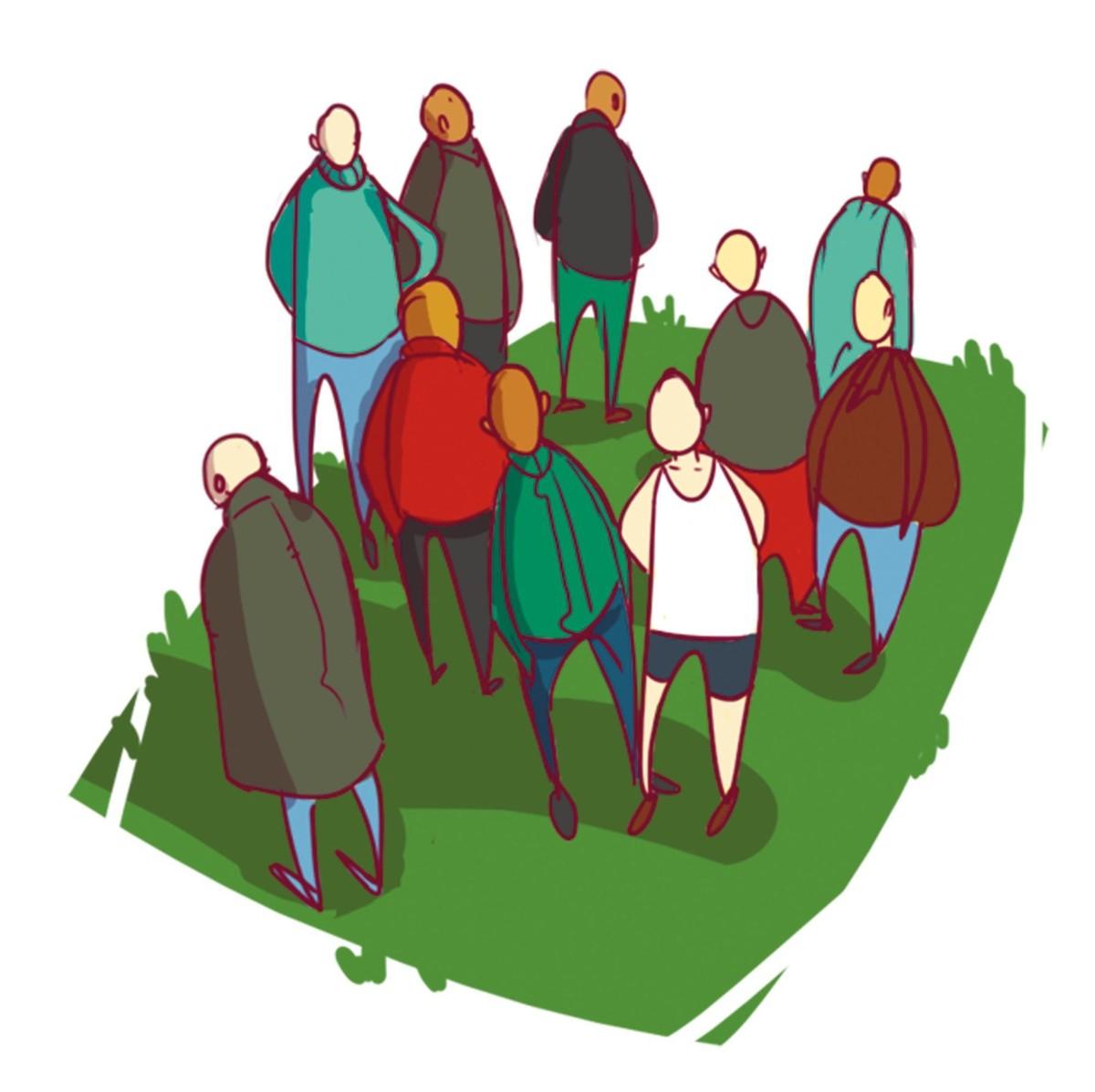 un groupe de personne
