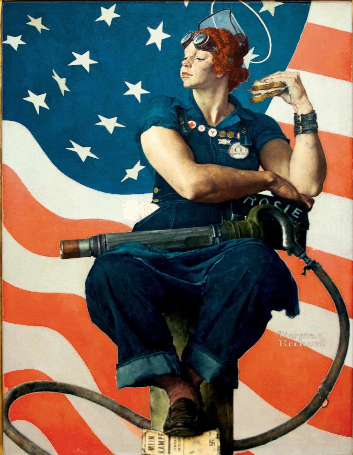 Un poster de Norman Rockwell, “Rosie the Riveter”