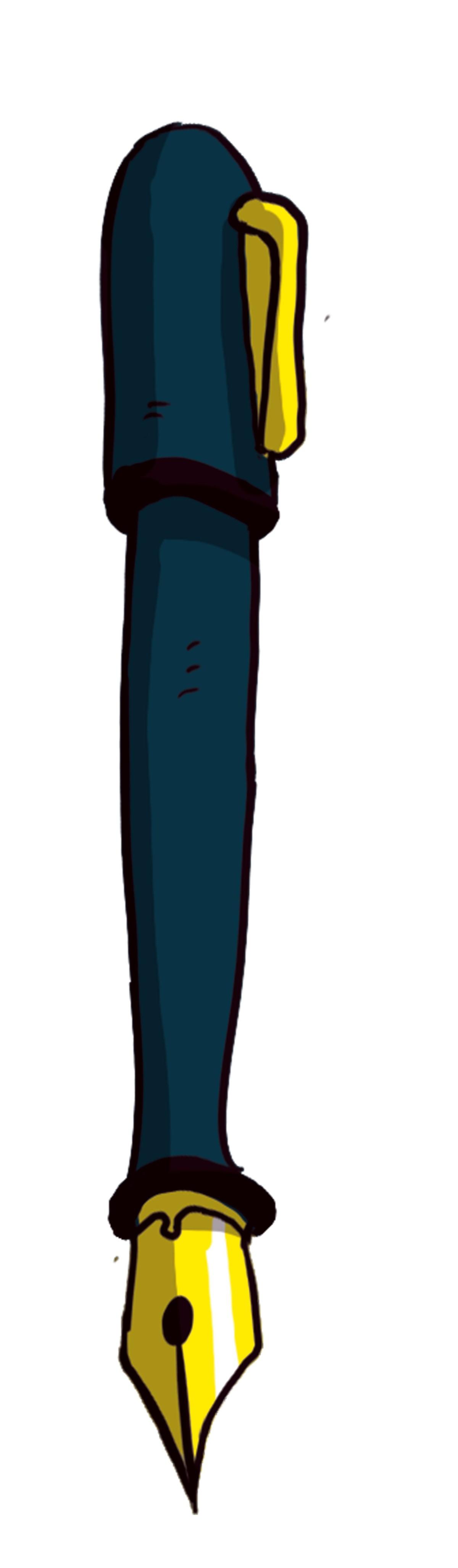 A black fountain pen