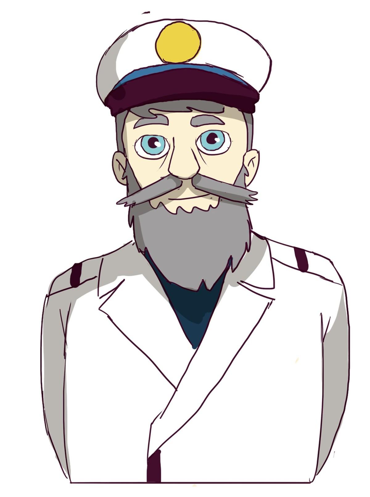 A captain with a grey beard