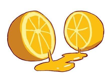 un citron coupé en deux