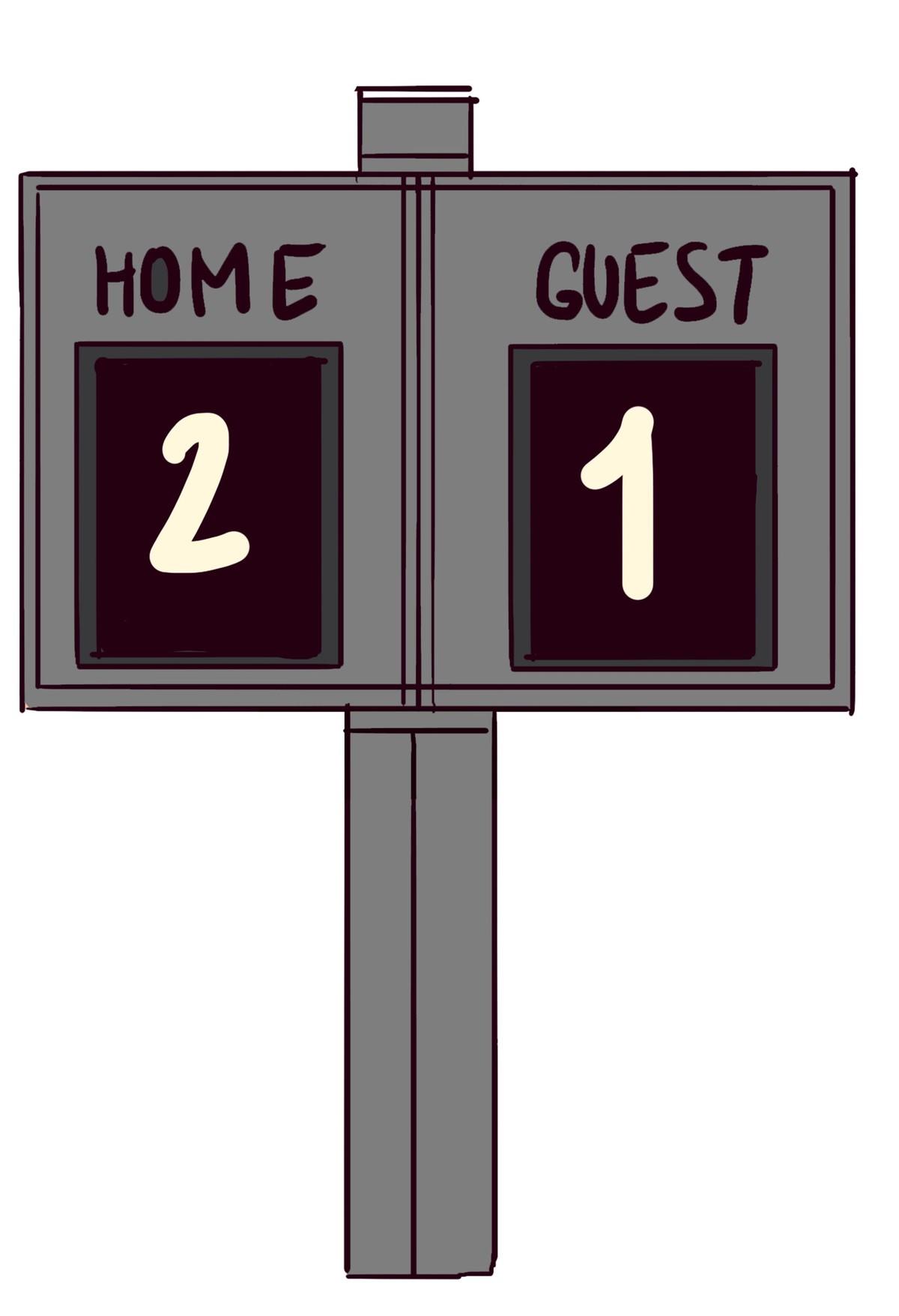 Un panneau de score