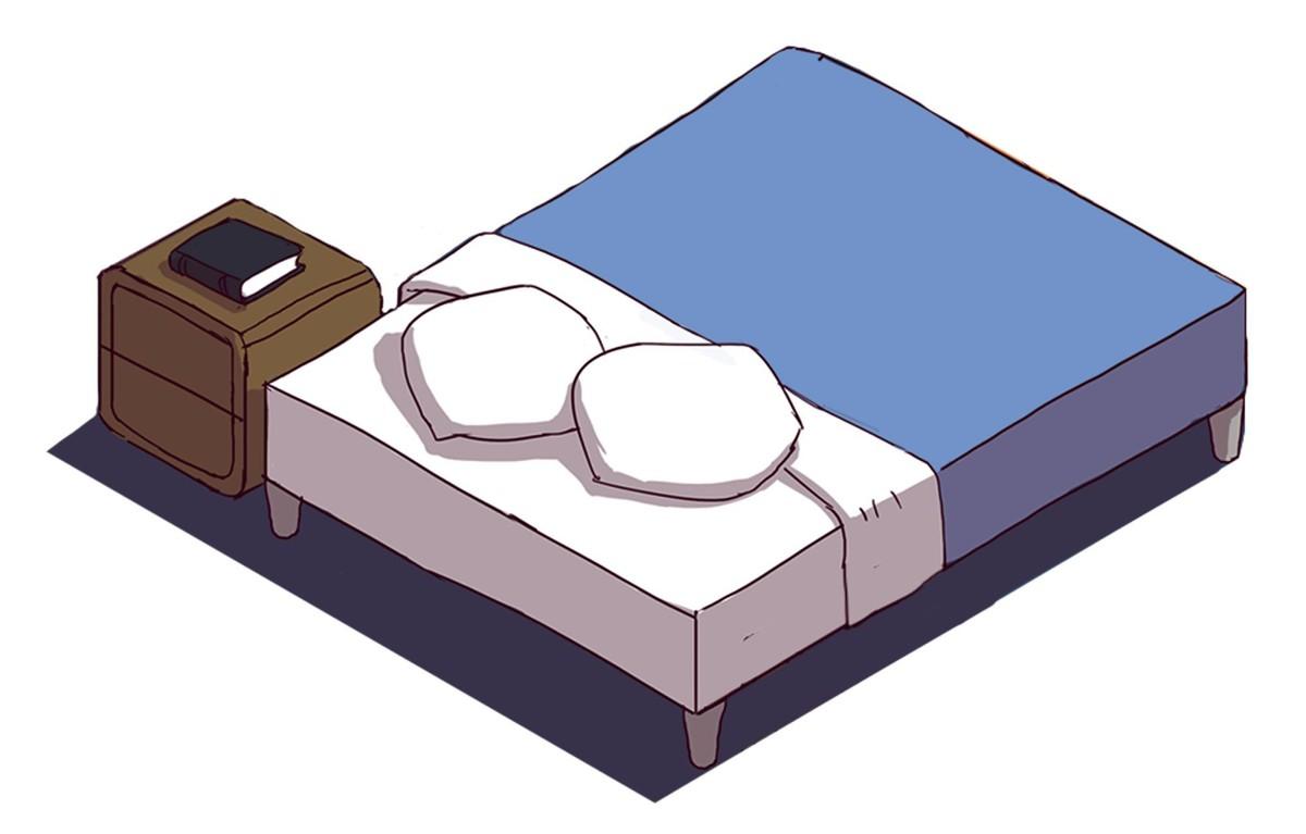 Illustration d'un lit.