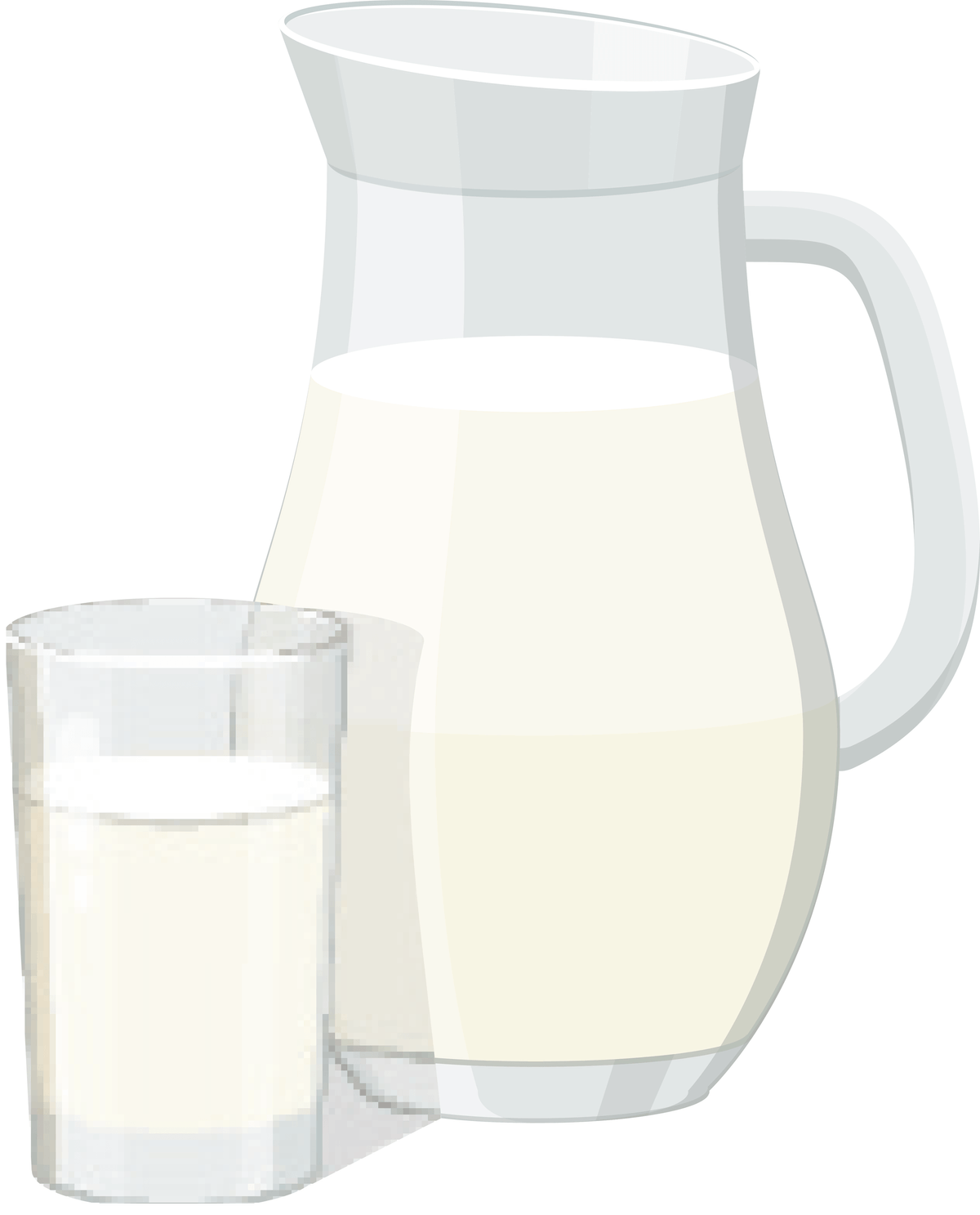 Illustration d'un verre de lait.