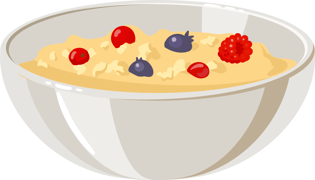 Illustration d'un bol de porridge.