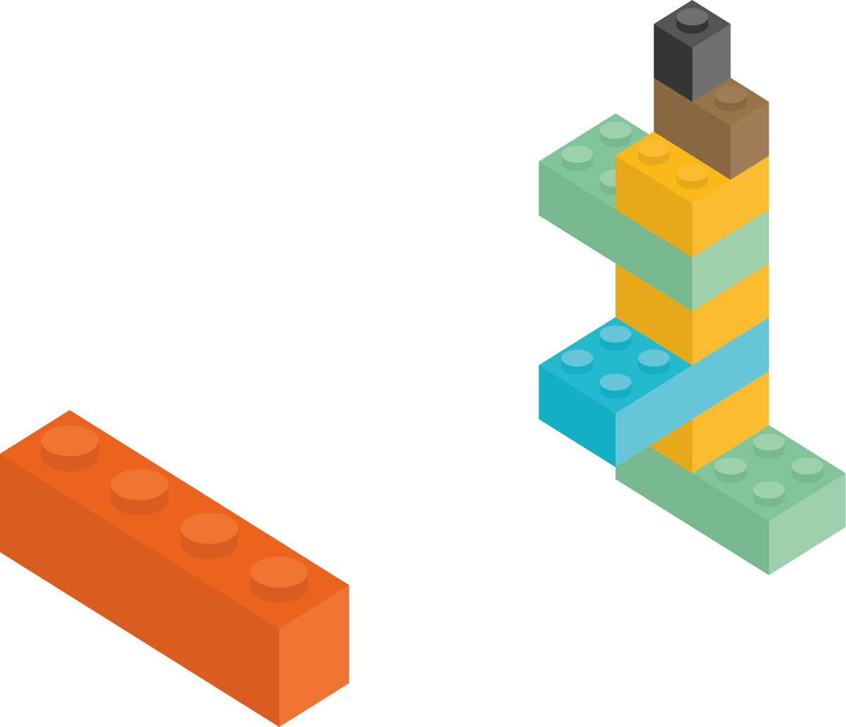 illustration d'une tour en legos 