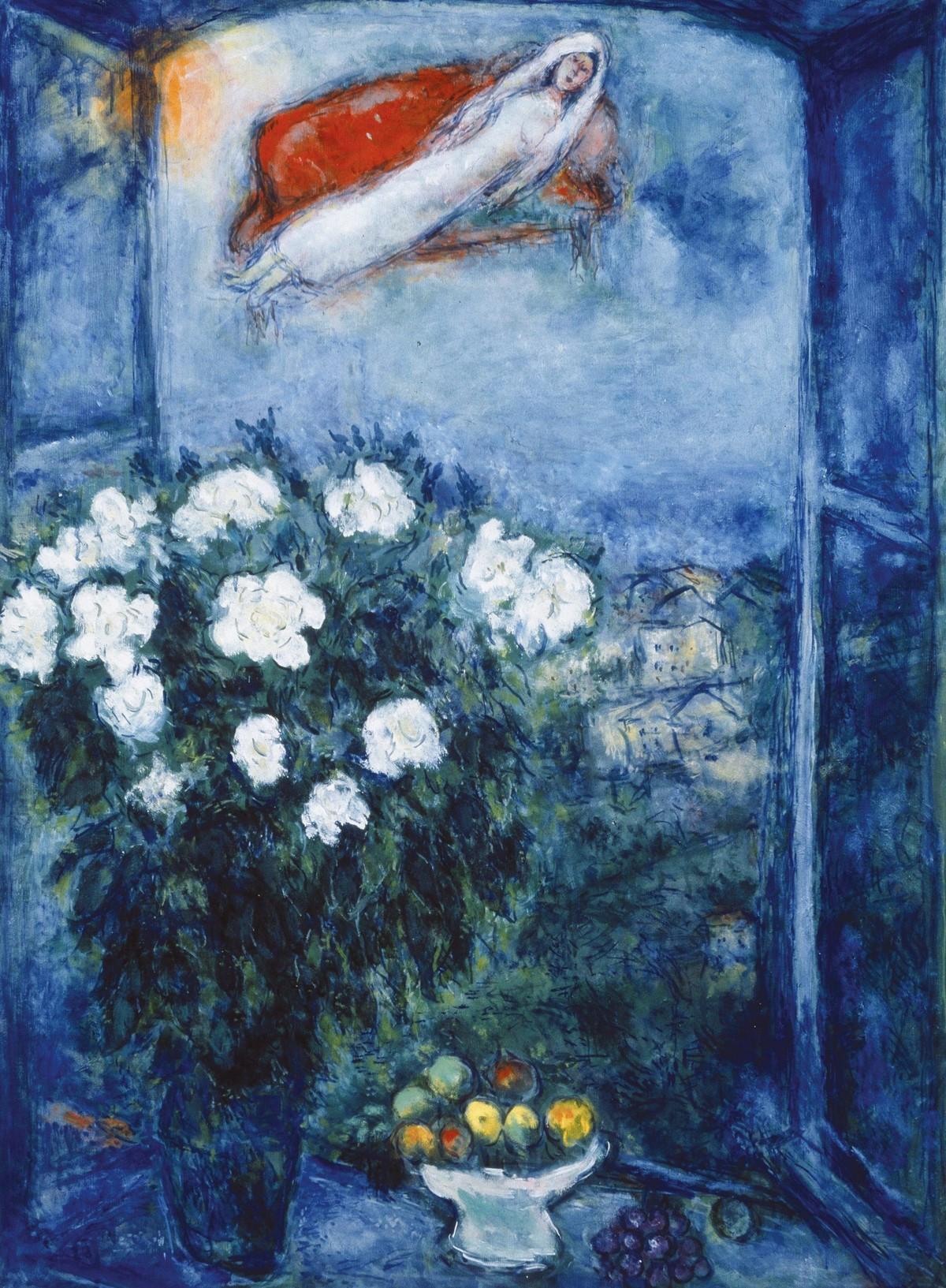 Paysage bleu