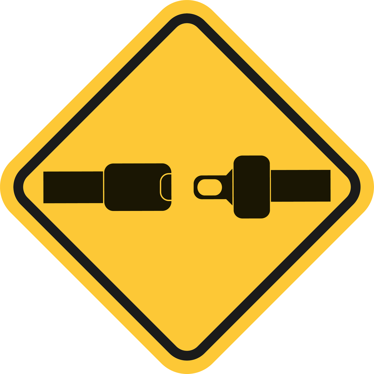 un panneau ceinture de sécurité