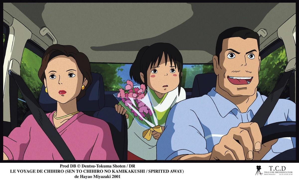 Chihiro et ses parents.