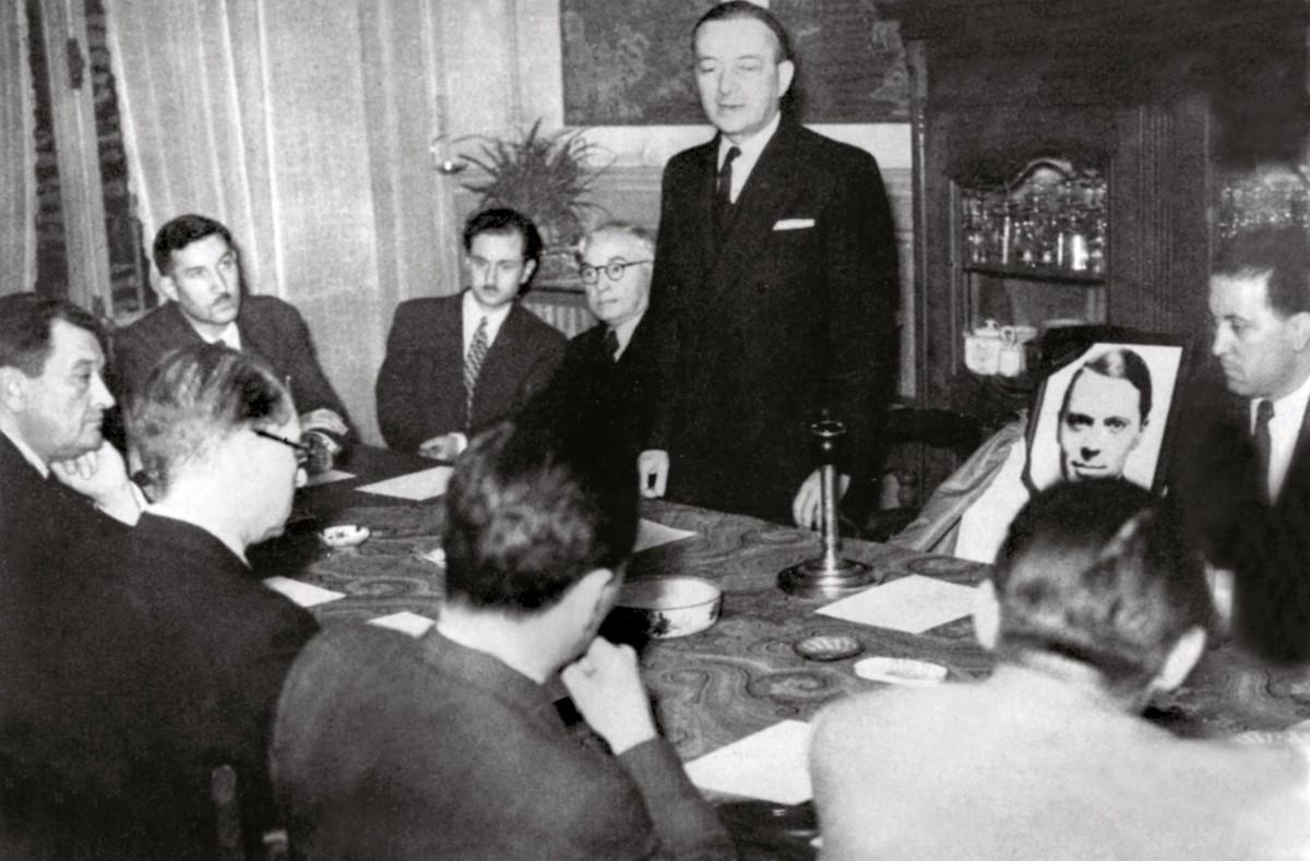 Réunion du Conseil national de la Résistance (CNR), 1944.
