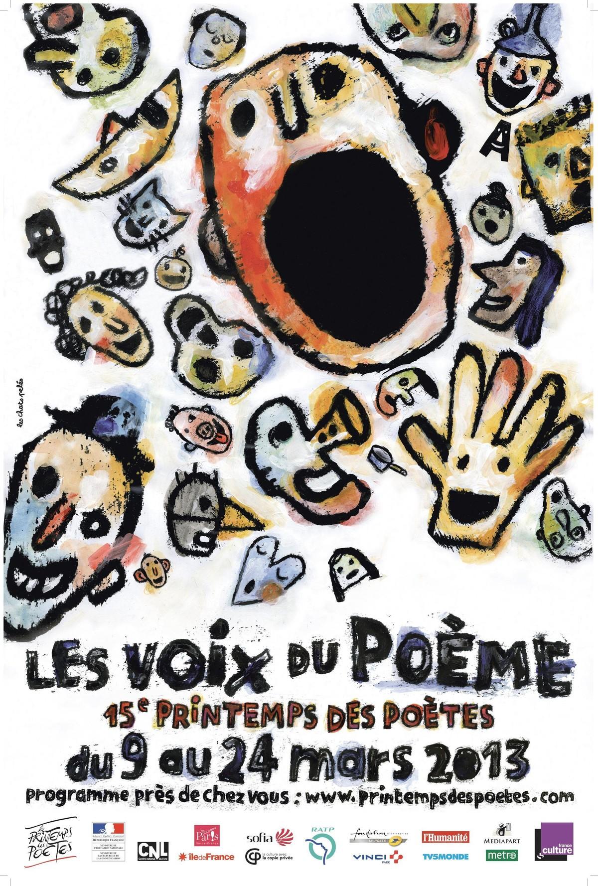 Affiche du Printemps des Poètes 2013.
