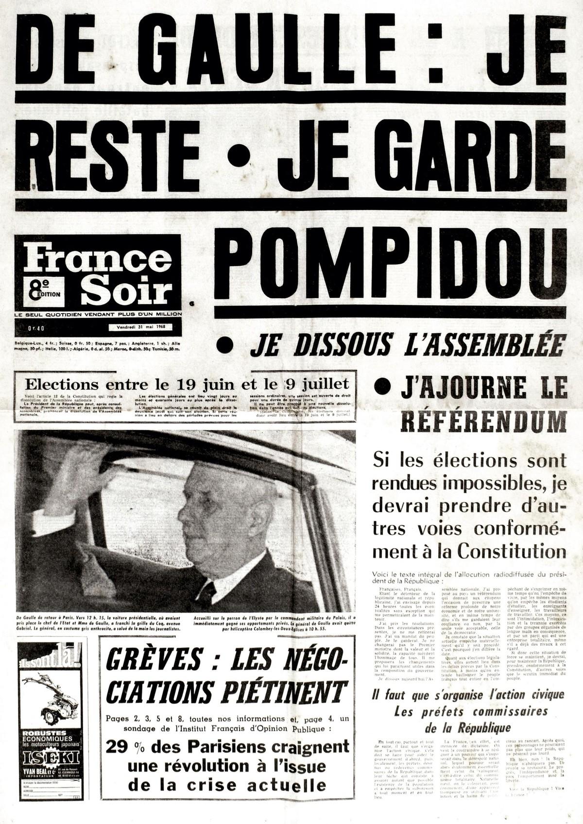 La crise politique de Mai 68