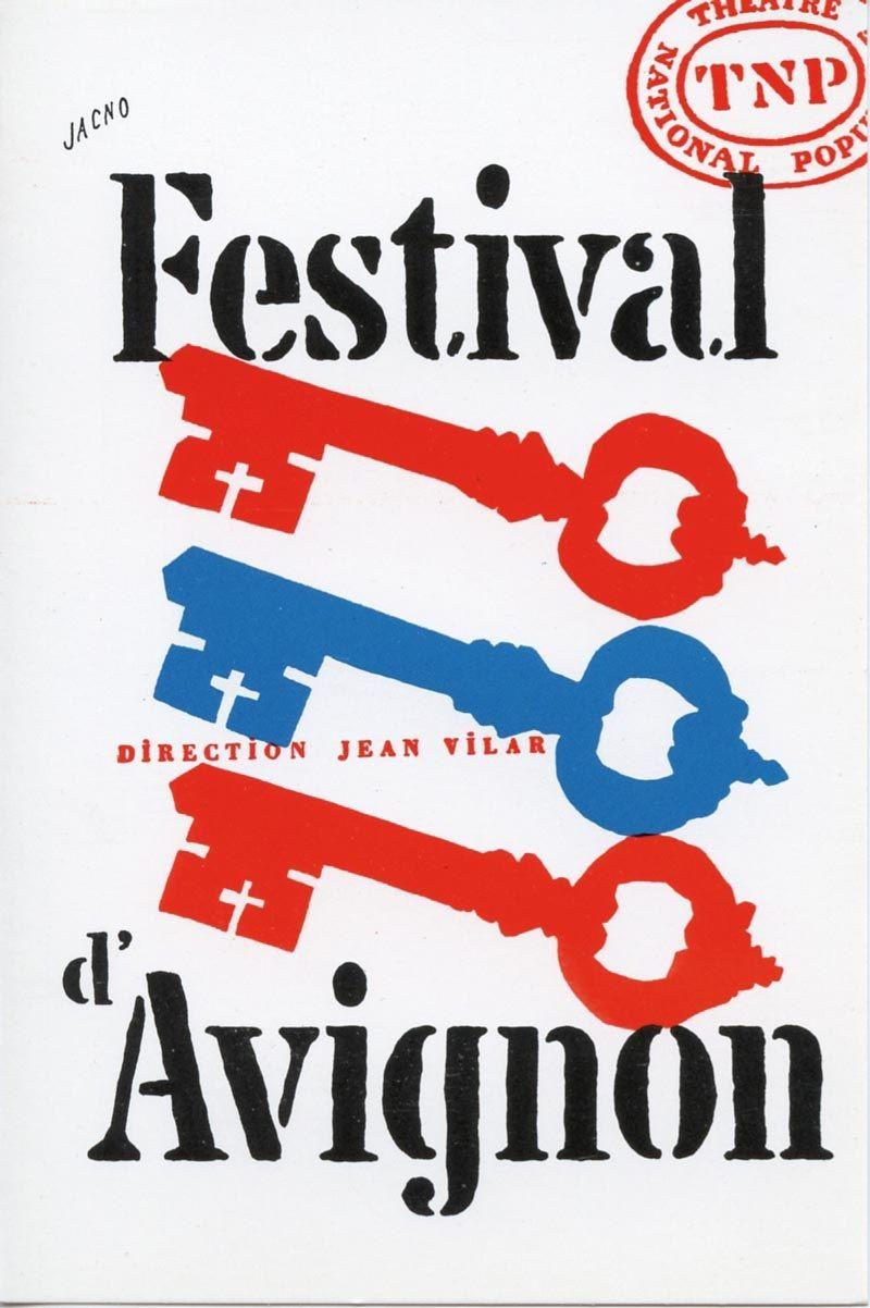 Affiche de Jacno pour le Festival d'Avignon, 1954.