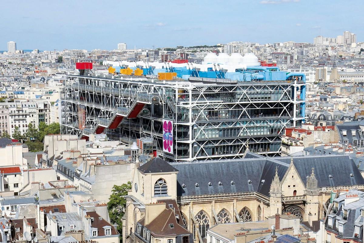 Le centre national d'art et de culture Georges Pompidou à Paris