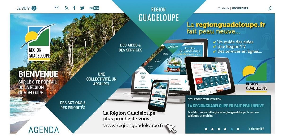 Site internet du conseil régional de Guadeloupe