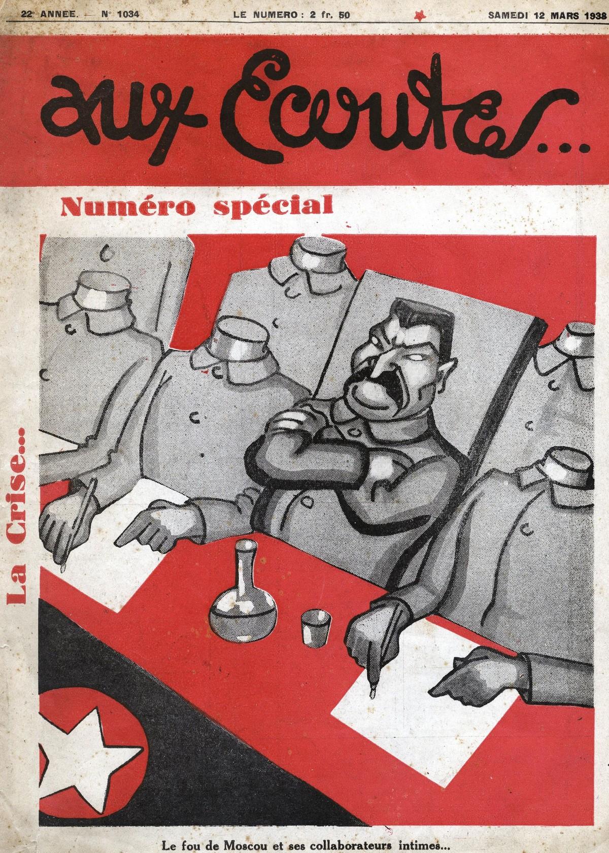 « Le fou de Moscou et ses collaborateurs », journal français Grégoire, 1938
