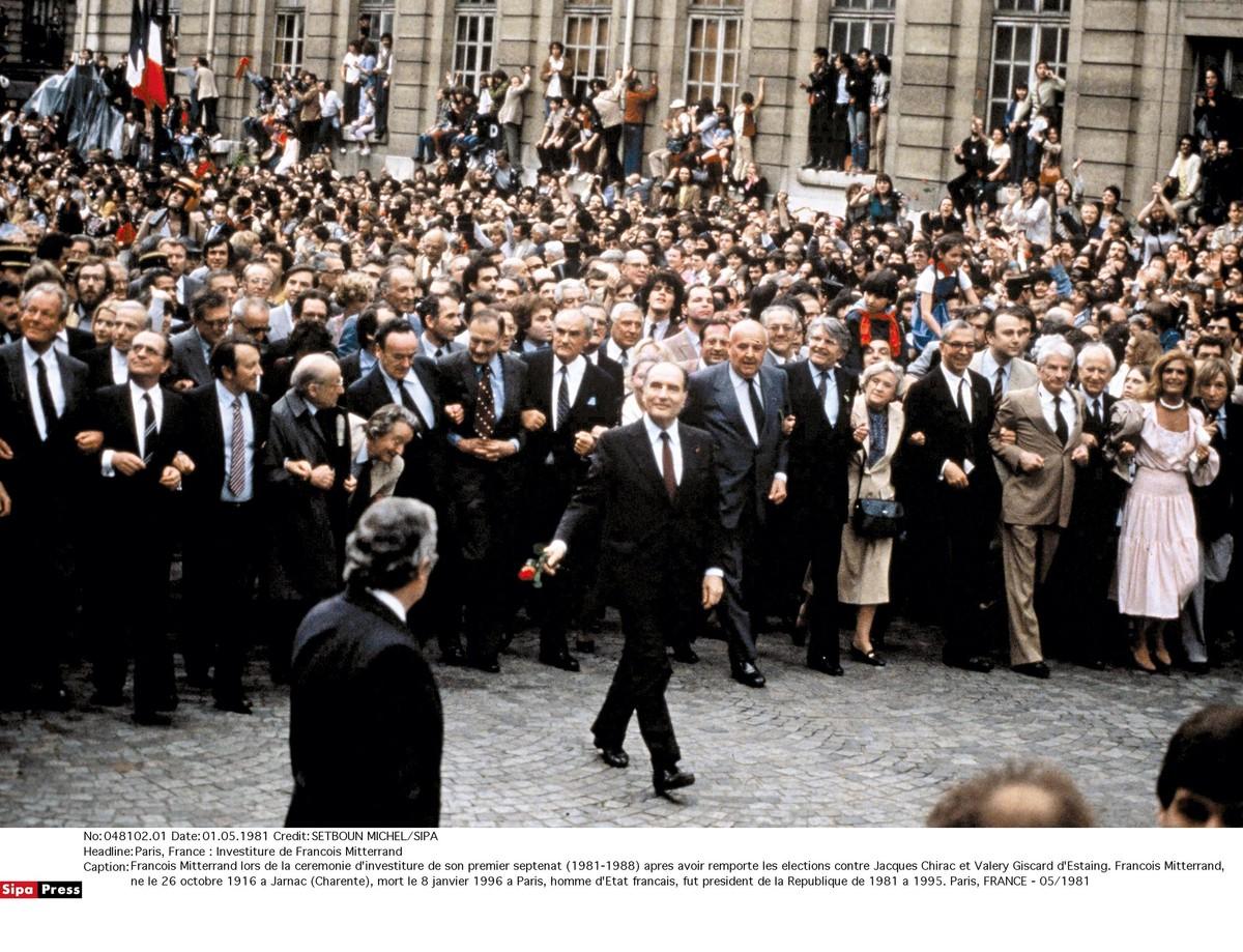 Mitterrand et la victoire de la gauche en mai 1981, photographie du 21 mai 1981.