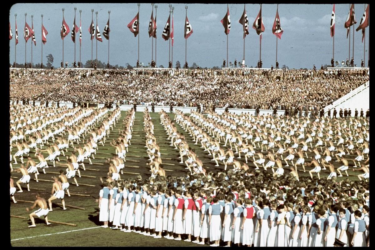 Rassemblement sportif pour le Congrès du parti nazi à Nuremberg, 1938.