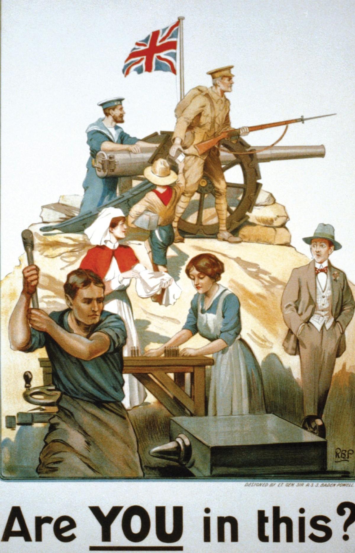 Affiche appelant à la mobilisation (« Êtes-vous impliqué ? »), Royaume-Uni, 1916.