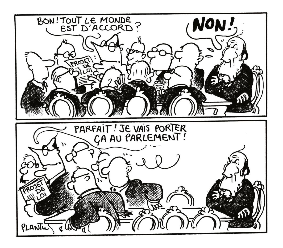Caricature de plantu, Le Monde, 10 novembre 1986