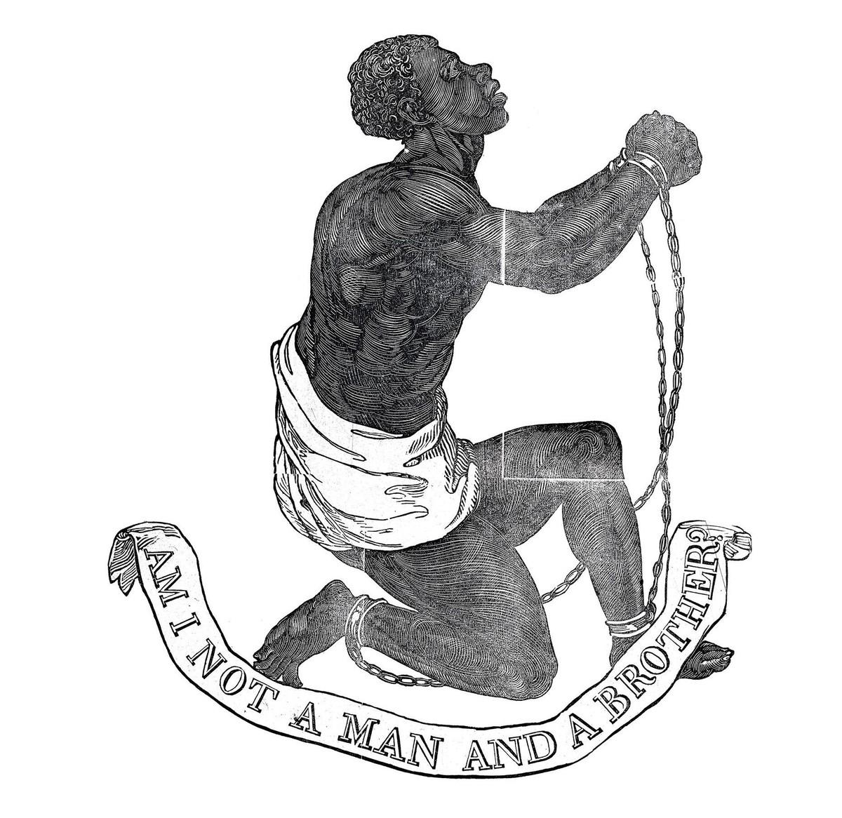 Emblème de la Société pour l'abolition de la traite négrière, Angleterre, 1787.