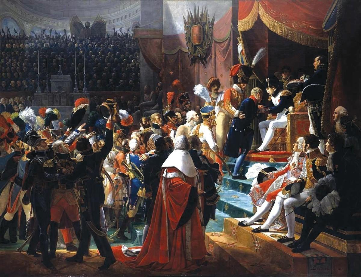 Jean-Baptiste Debret, Première distribution des décorations de la Légion d'honneur, le 14 juillet 1804, 1812, huile sur toile (musée national du château de Versailles).